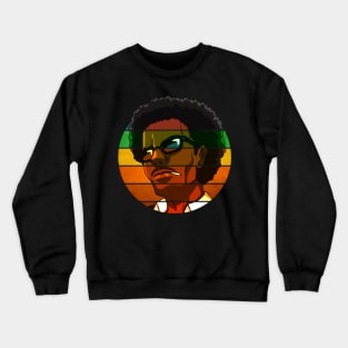 Smooth Afro Dude Vintage Illustration Crewneck Sweatshirt